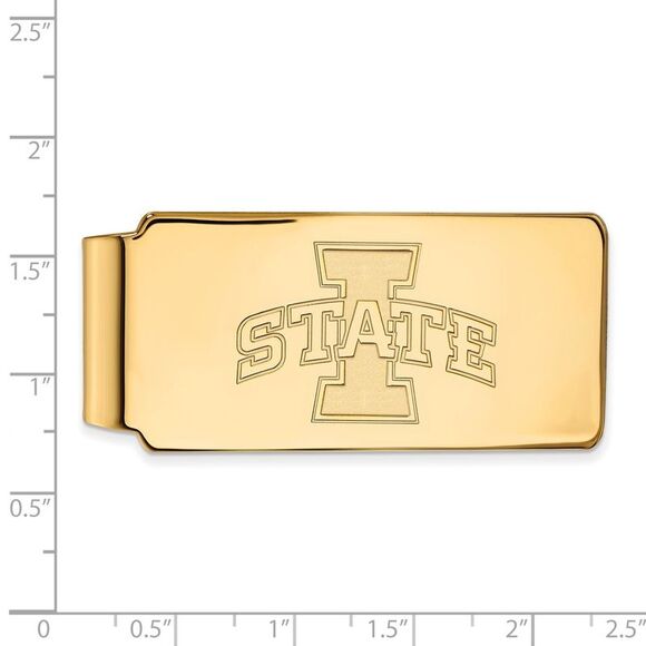 10k Yellow Gold Iowa State Money Clip - Picture 2 of 3